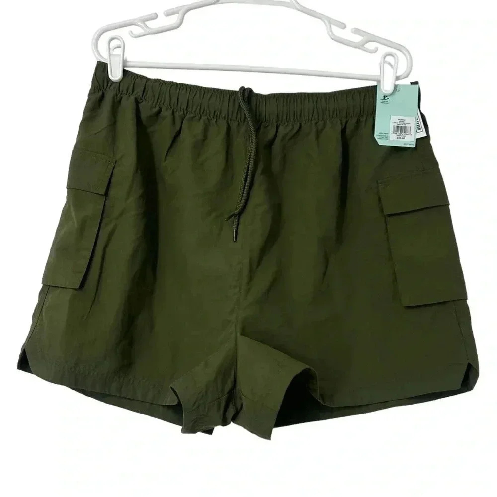DSG CARGO WOVEN SHORTS WOMENS SIZE LARGE INKY OLIVE ATHLETIC ACTIVEWEAR